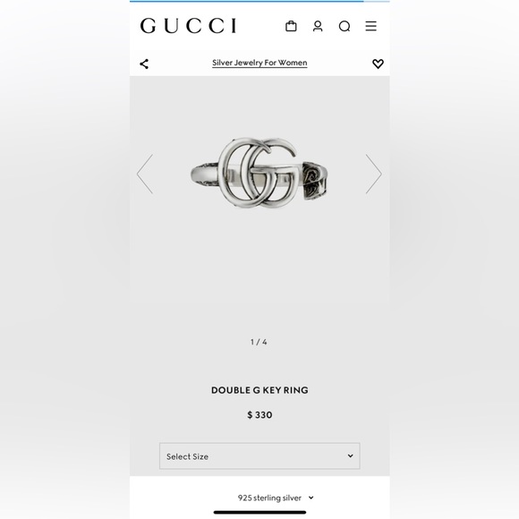 Gucci double G key ring - Picture 1 of 7